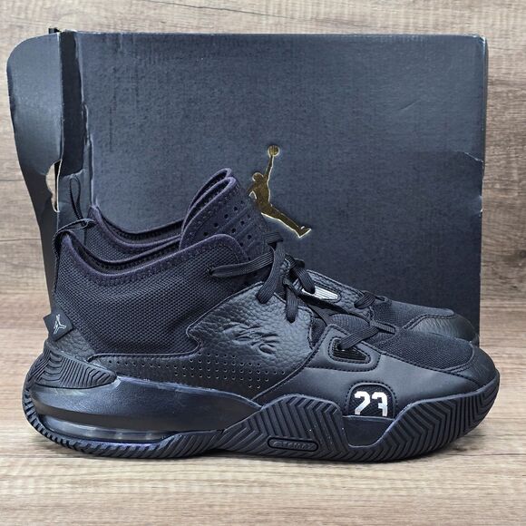 Nike Air Jordan Stay Loyal 2 Men\'s 9.5 Black Metallic Silver Shoes (DQ8401-001)